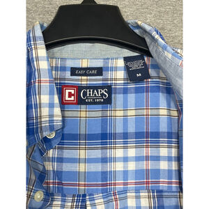 3 for $25. Men's Chaps Blue Plaid Short Sleeve Shirt Size M